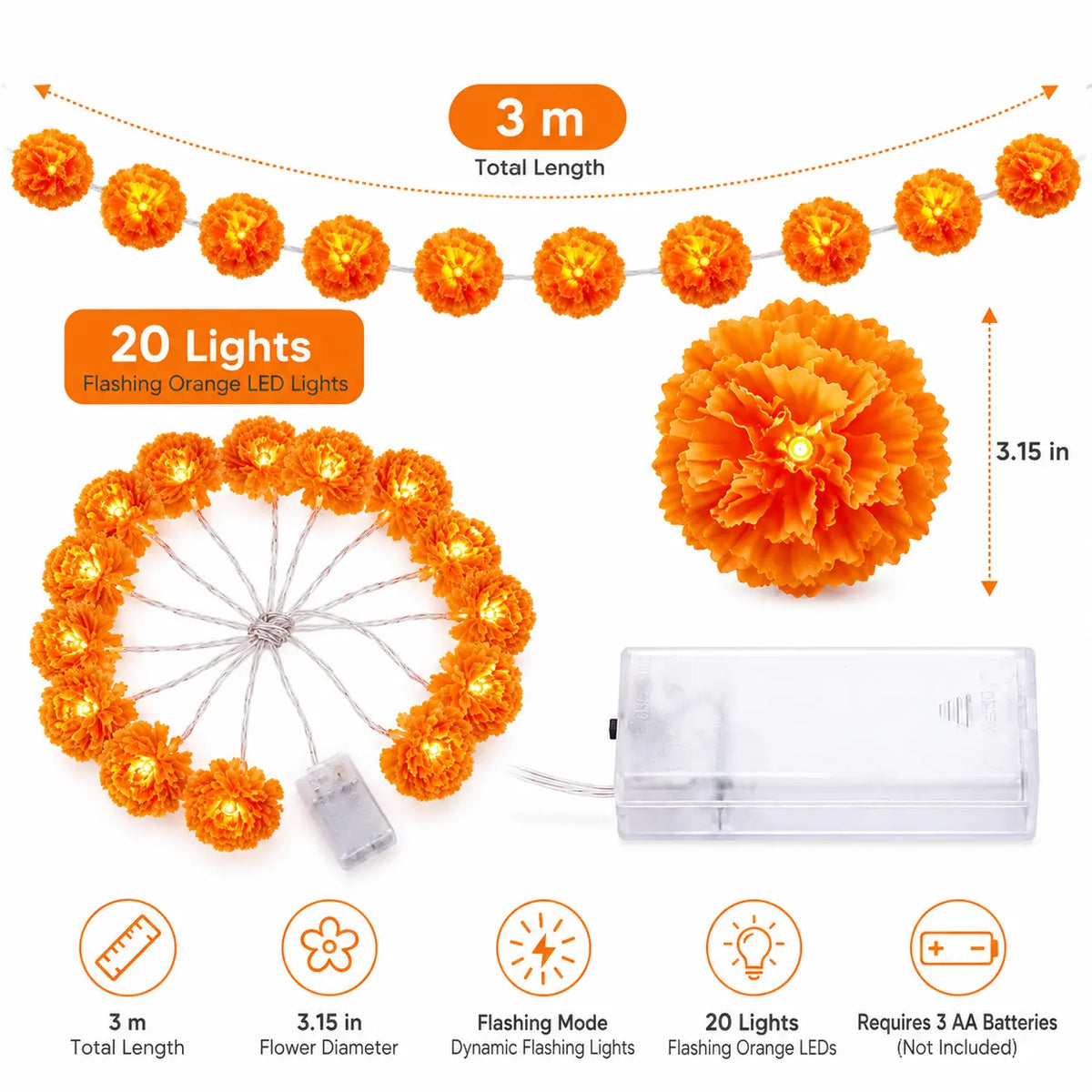 Luces Led Halloween (3 metros)